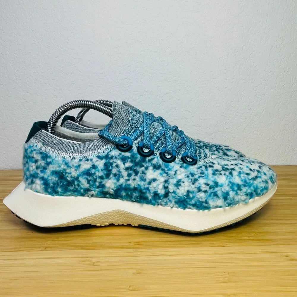 Allbirds Wool Runner‎ Mizzles Women's Shoes Blue Speckled Knit Comfort Size 8.5